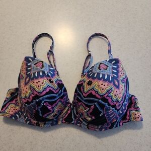 Raisins Nepal Nights Moon Shadow Underwire Swim Top Size M  NWT